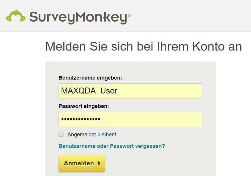 Anmeldung im Browser-Fenster Anmeldung im Browser-Fenster