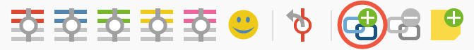 Quickbutton, um einen Dokument-Link zu setzen Quickbutton, um einen Dokument-Link zu setzen
