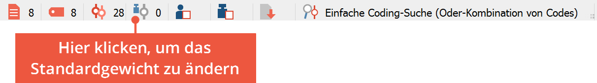 Standardgewicht per Klick in der Statuszeile ändern Standardgewicht per Klick in der Statuszeile ändern