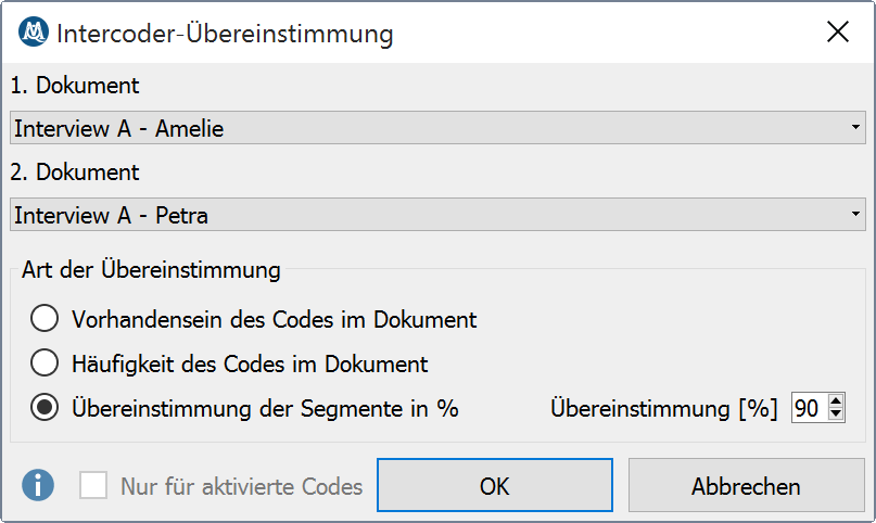 Prüfung der Übereinstimmung der codierten Segmente in einem Dokument Prüfung der Übereinstimmung der codierten Segmente in einem Dokument
