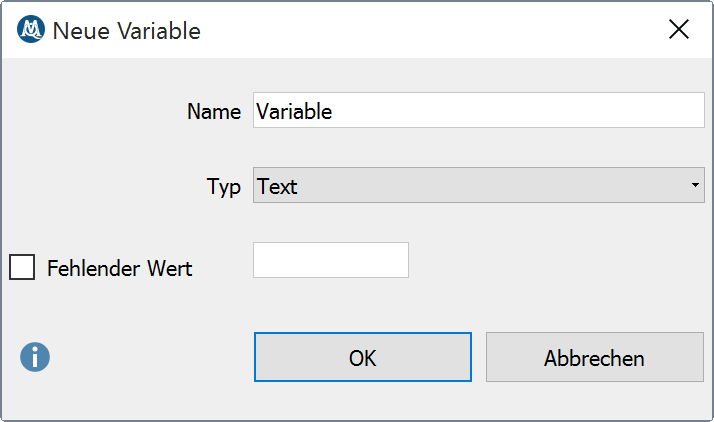 Eine neue Variable definieren Eine neue Variable definieren