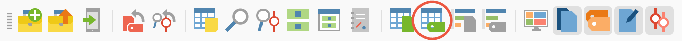 Quickbutton zum Aufruf des „Dateneditors (Dokumentvariablen)“ Quickbutton zum Aufruf des „Dateneditors (Dokumentvariablen)“