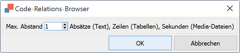Maximalen Abstand für die Nähe von Codes einstellen Maximalen Abstand für die Nähe von Codes einstellen