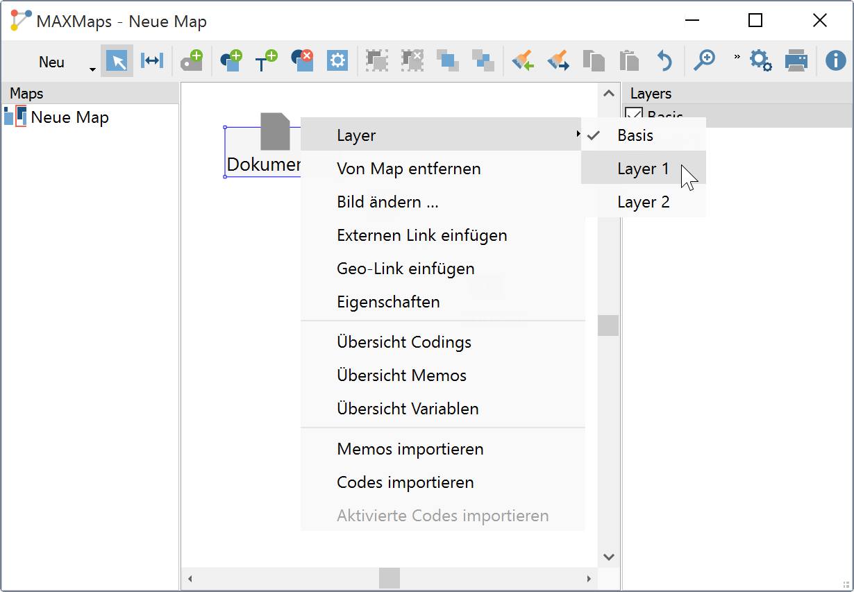 Zuordnung eines Objektes zu einem Layer Zuordnung eines Objektes zu einem Layer