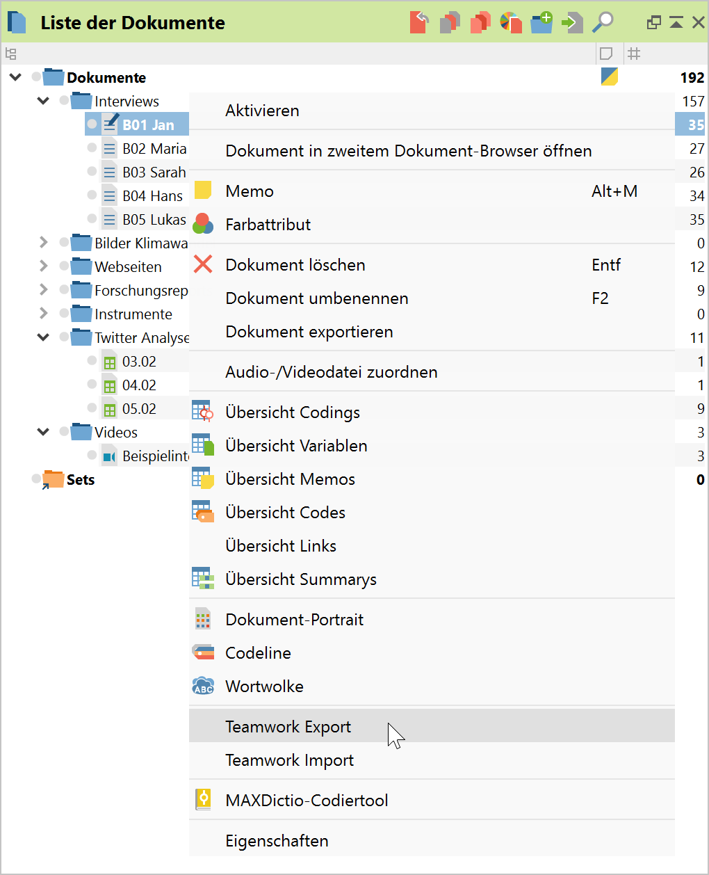 Teamwork Export für den Text „B01 Jan“ aufrufen Teamwork Export für den Text „B01 Jan“ aufrufen