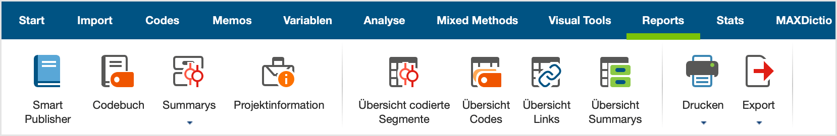 Der Tab „Reports“ Der Tab „Reports“