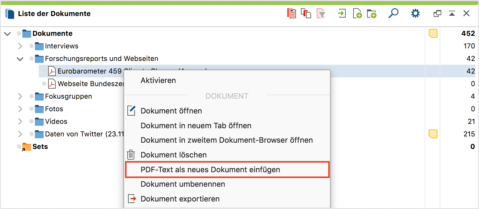 Funktion aus dem Kontextmenü eines PDF-Dokuments aufrufen Funktion aus dem Kontextmenü eines PDF-Dokuments aufrufen