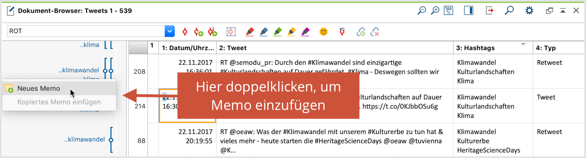 Memos in Tabellen-Dokumente per Doppelklick oder Kontextmenü einfügen Memos in Tabellen-Dokumente per Doppelklick oder Kontextmenü einfügen