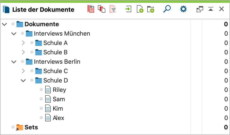 Dokumentgruppen sorgen für Ordnung in der „Liste der Dokumente“ Dokumentgruppen sorgen für Ordnung in der „Liste der Dokumente“