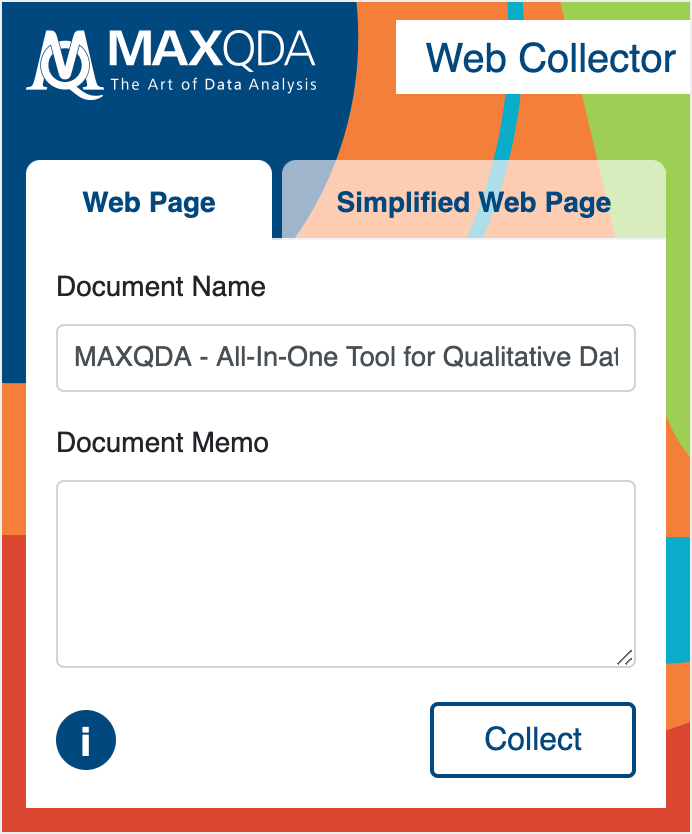 MAXQDA Web Collector MAXQDA Web Collector