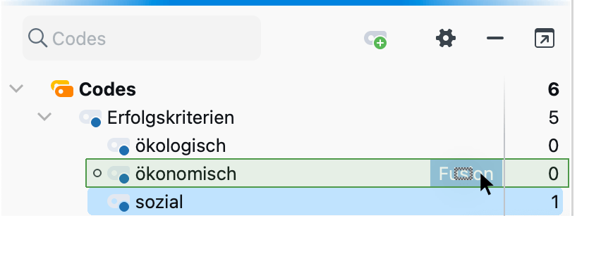 Codes mithilfe der Maus fusionieren Codes mithilfe der Maus fusionieren