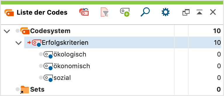 Neue Subcodes im Codesystem Neue Subcodes im Codesystem