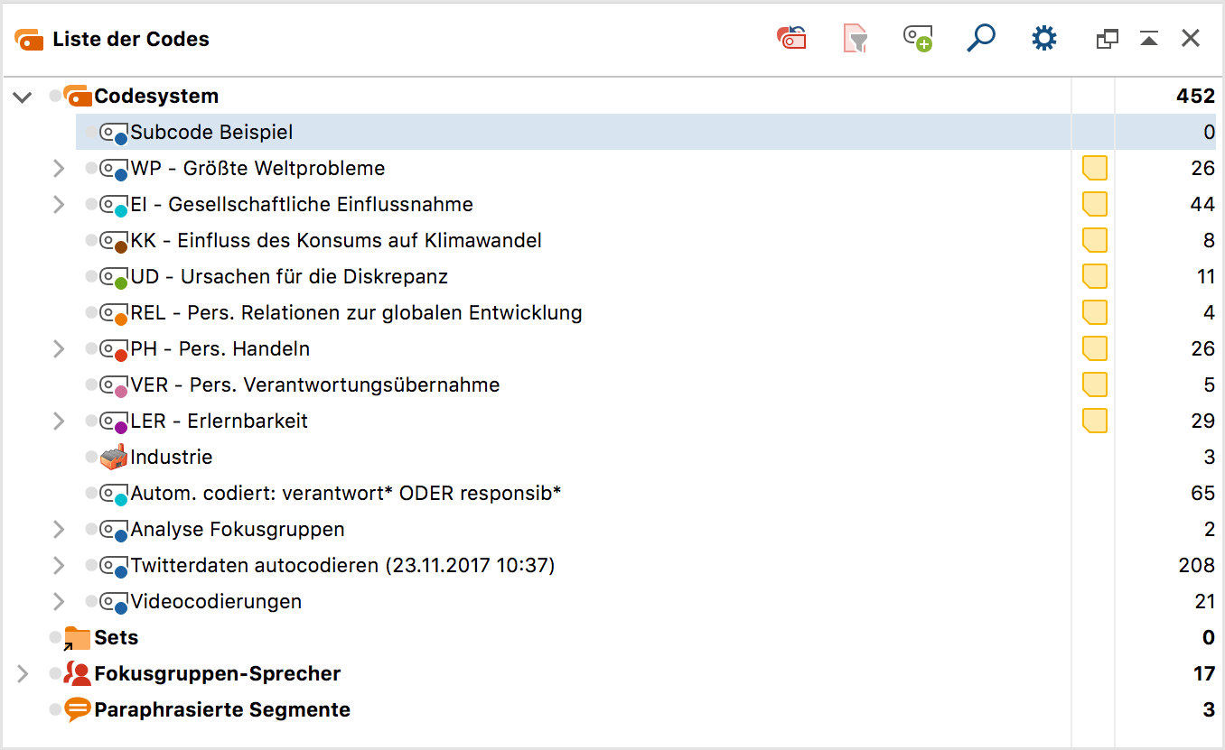 Verschiedenfarbige Codes Verschiedenfarbige Codes