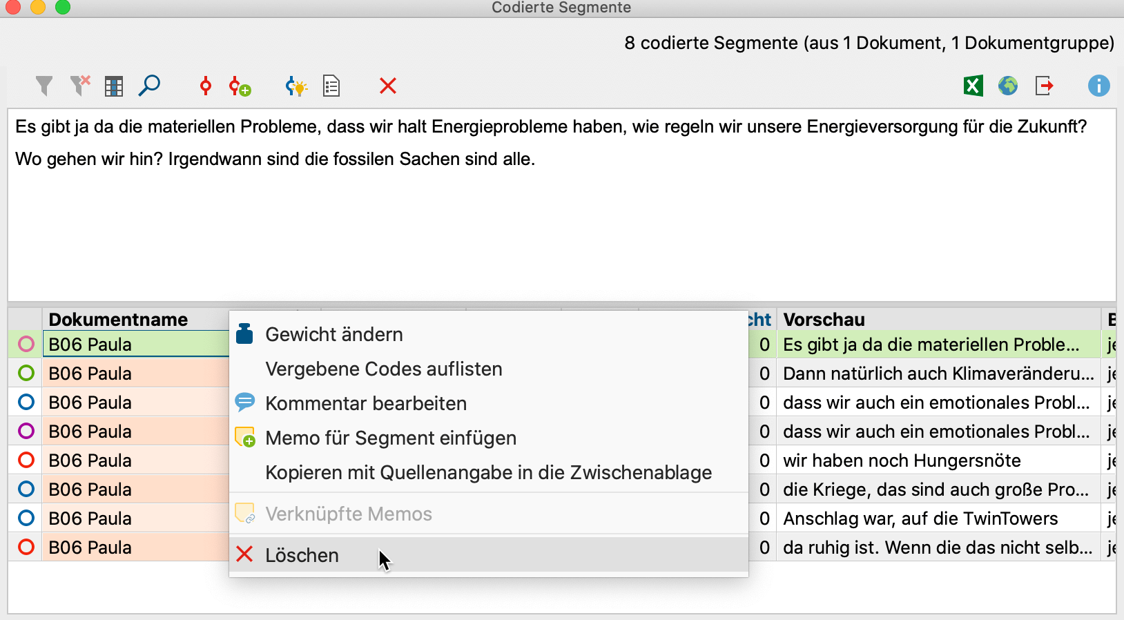 Codierungen löschen in der „Liste der codierten Segmente“ Codes und Codieren_40_DE-Code-loeschen_Uebersicht-Codings