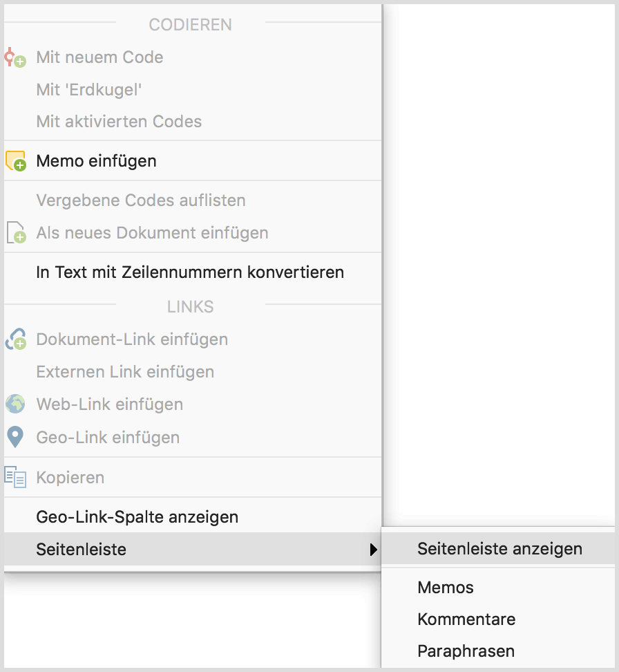 Einblendoption im Kontextmenü aufrufen Einblendoption im Kontextmenü aufrufen