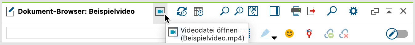 „Multimedia-Browser“ aus dem „Dokument-Browser“ öffnen „Multimedia-Browser“ aus dem „Dokument-Browser“ öffnen