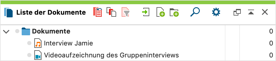 Symbole für Transkripte von Audio- und Videodateien bei der Transkription mit MAXQDA Spezielle Symbole zur Transkription von Audio- und Videodateien im „Dokument-Browser“