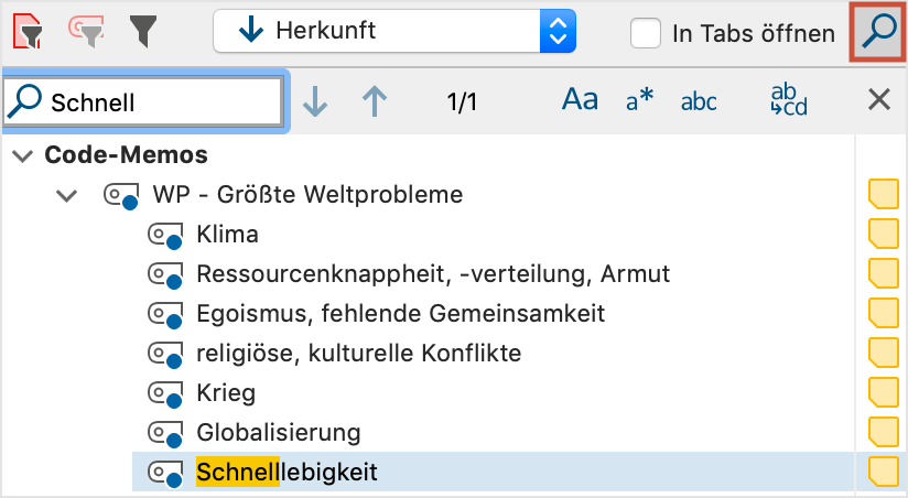 Lokale Suchleiste einblenden Lokale Suchleiste einblenden