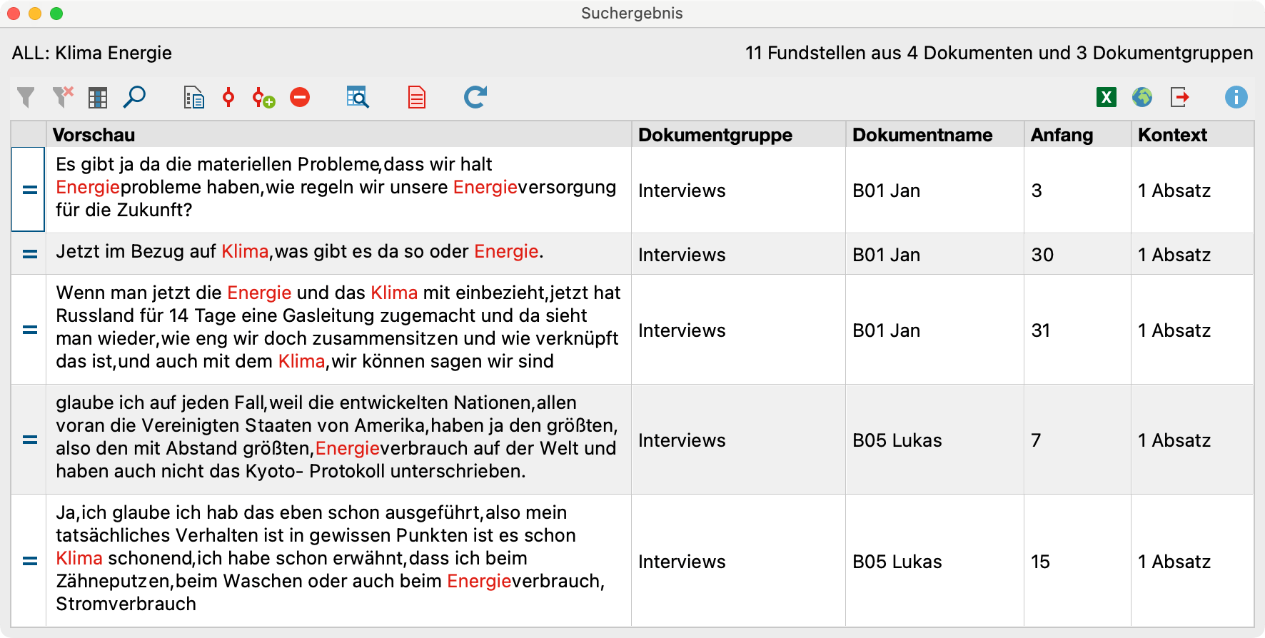 Suche nach „Klima“ und „Energie“ im gleichen Absatz