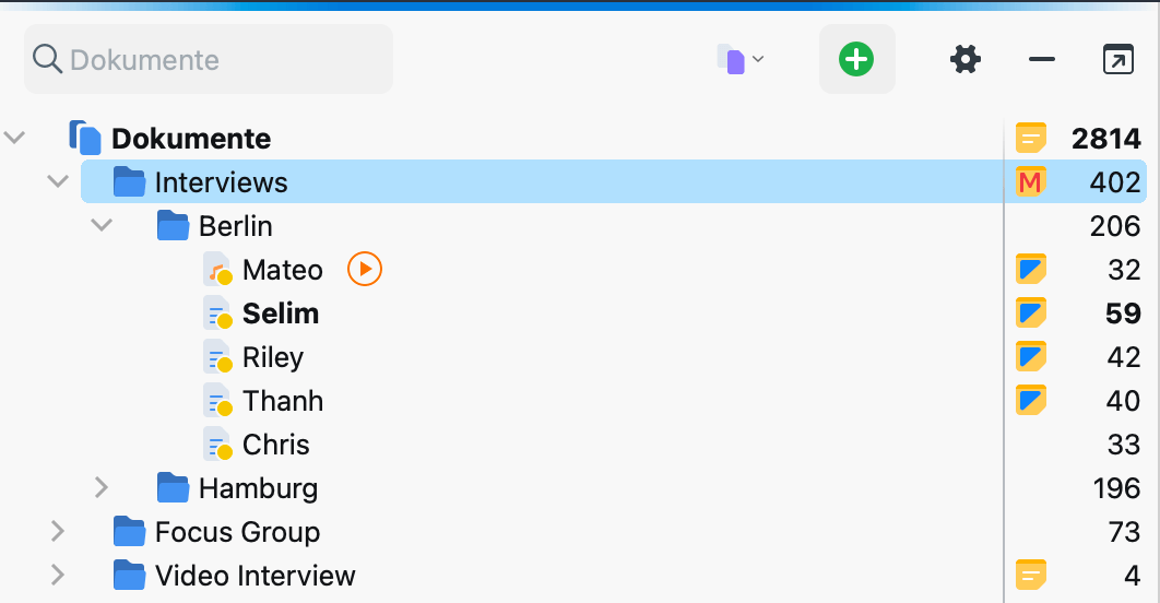 Visualisierung von Memos im Codesystem Visualisierung von Memos im Codesystem