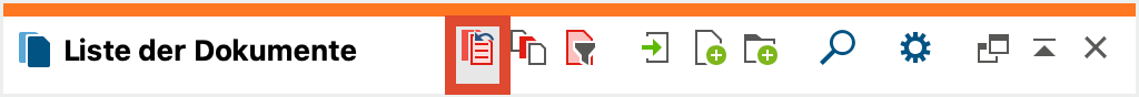 Symbol „Aktivierung zurücksetzen“ in der „Liste der Dokumente“ Symbol „Aktivierung zurücksetzen“ in der Liste der Dokumente