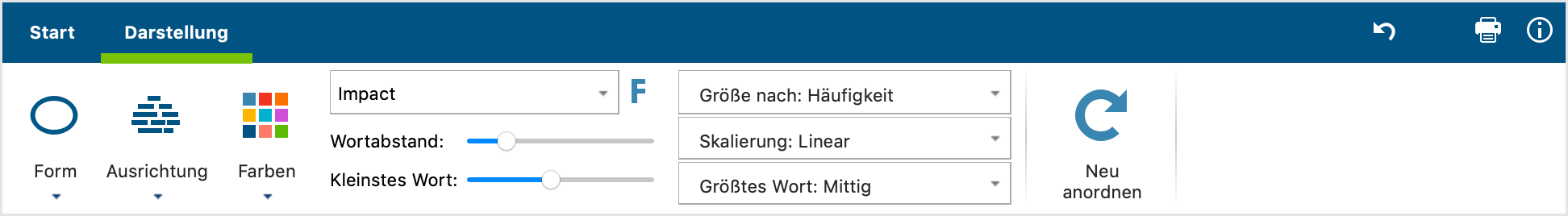 Funktionen auf dem Tab „Darstellung“ Funktionen auf dem Tab „Darstellung“