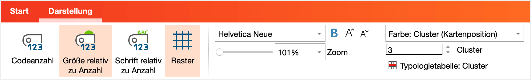 Dokumentlandkarte anpassen im Tab „Darstellung“ Dokumentlandkarte anpassen im Tab „Darstellung“