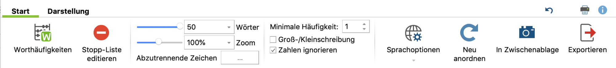 Funktionen auf dem Tab „Start“ Funktionen auf dem Tab „Start“