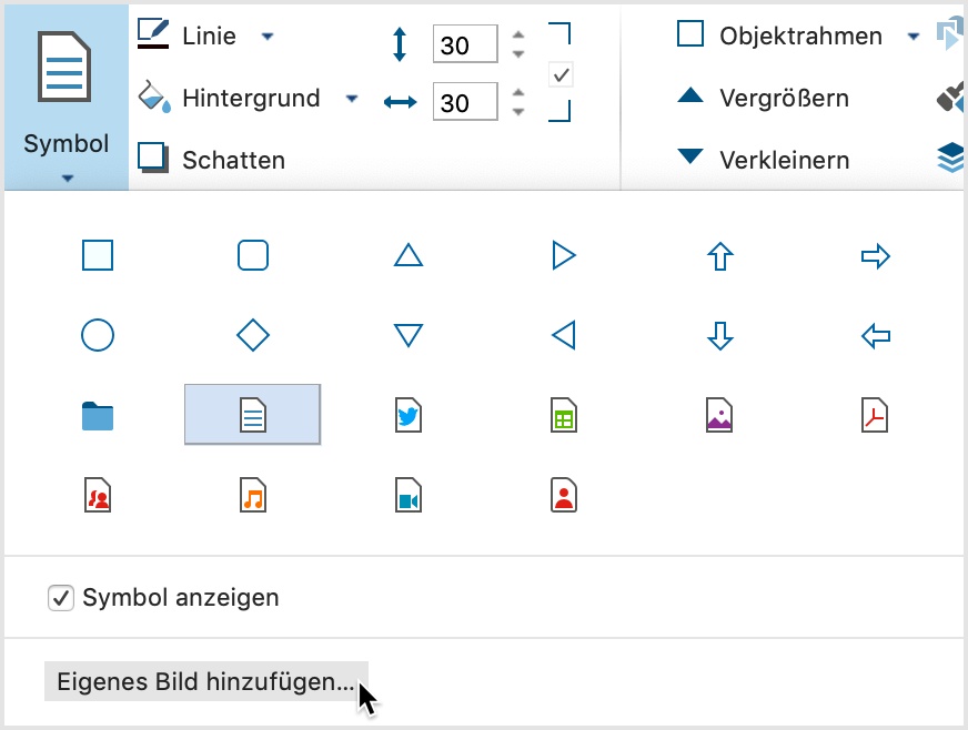 Eigenes Bild als Symbol wählen Eigenes Bild als Symbol wählen