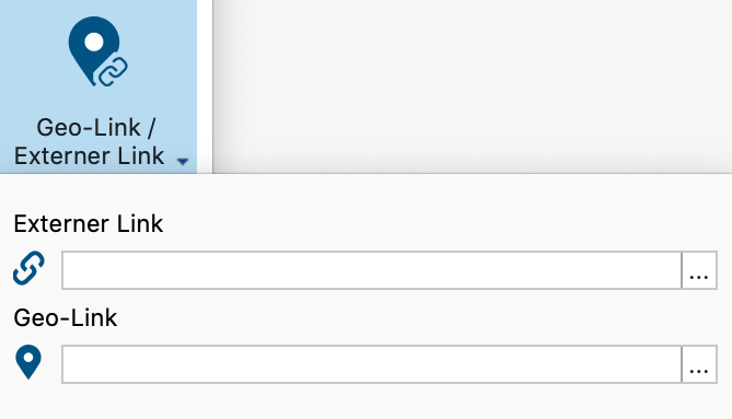 Geo- und externen Link zu einem Objekt zuordnen Geo- und externen Link zu einem Objekt zuordnen