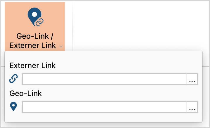 Geo- und externen Link zu einem Objekt zuordnen Geo- und externen Link zu einem Objekt zuordnen