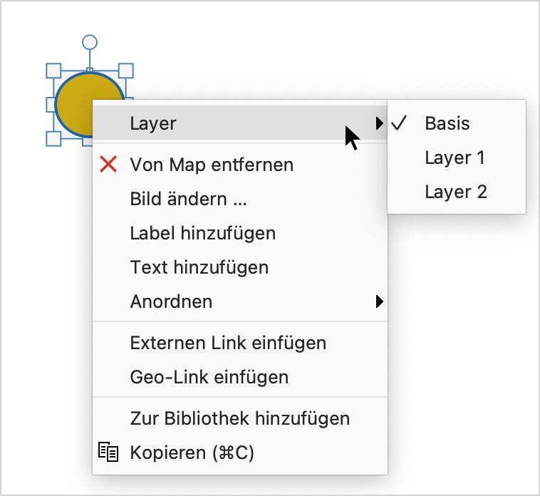 Zuordnung eines Objektes zu einem Layer Zuordnung eines Objektes zu einem Layer