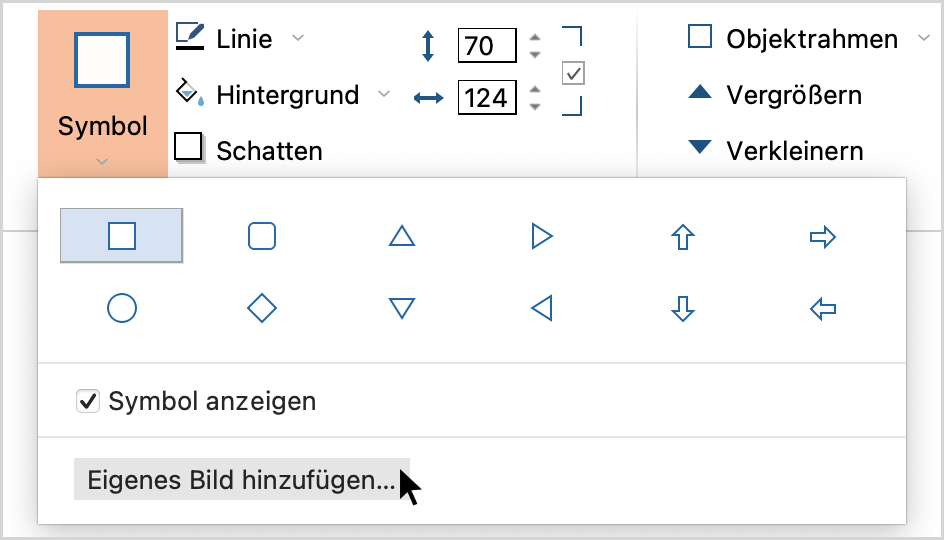Eigenes Bild als Symbol wählen Eigenes Bild als Symbol wählen