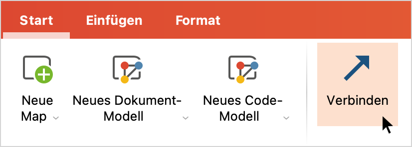Modus „Verbinden im Tab „Start“ einschalten Modus „Verbinden im Tab „Start“ einschalten