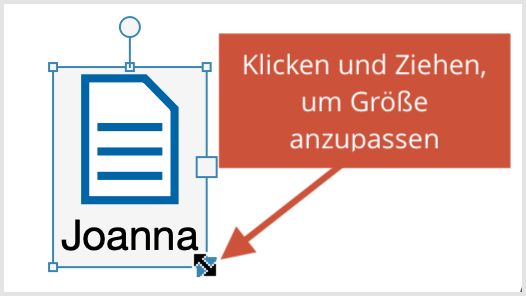 Größe eines Objekts mit der Maus verändern Größe eines Objekts mit der Maus verändern