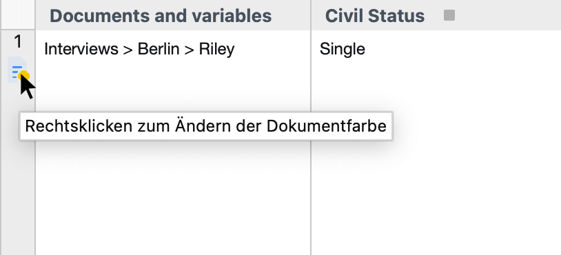 Farbe eines Dokuments in der Summary-Tabelle ändern Farbe eines Dokuments in der Summary-Tabelle ändern