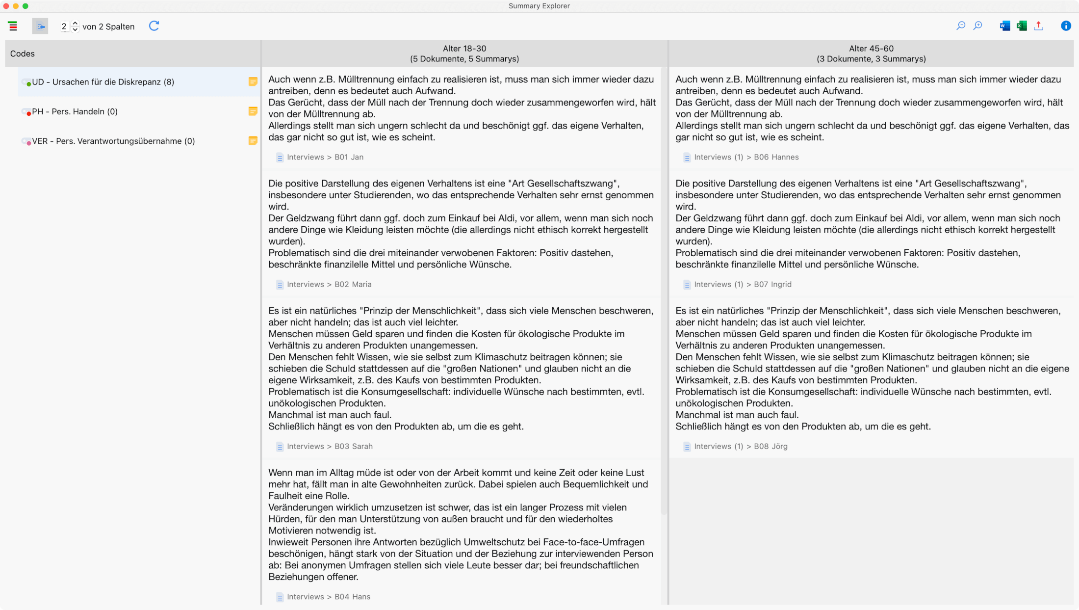 Der „Summary-Explorer“ Der „Summary-Explorer“