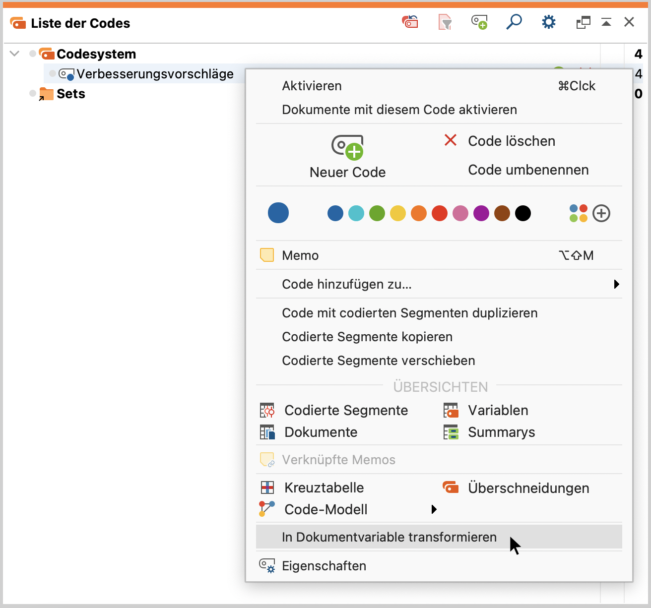 Code in eine Dokumentvariable transformieren Code in eine Dokumentvariable transformieren