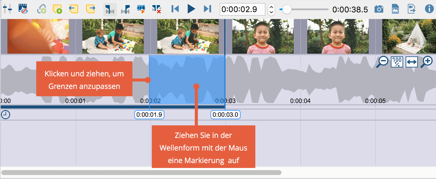 Clip markieren im „Multimedia-Browser“ Clip markieren im „Multimedia-Browser“