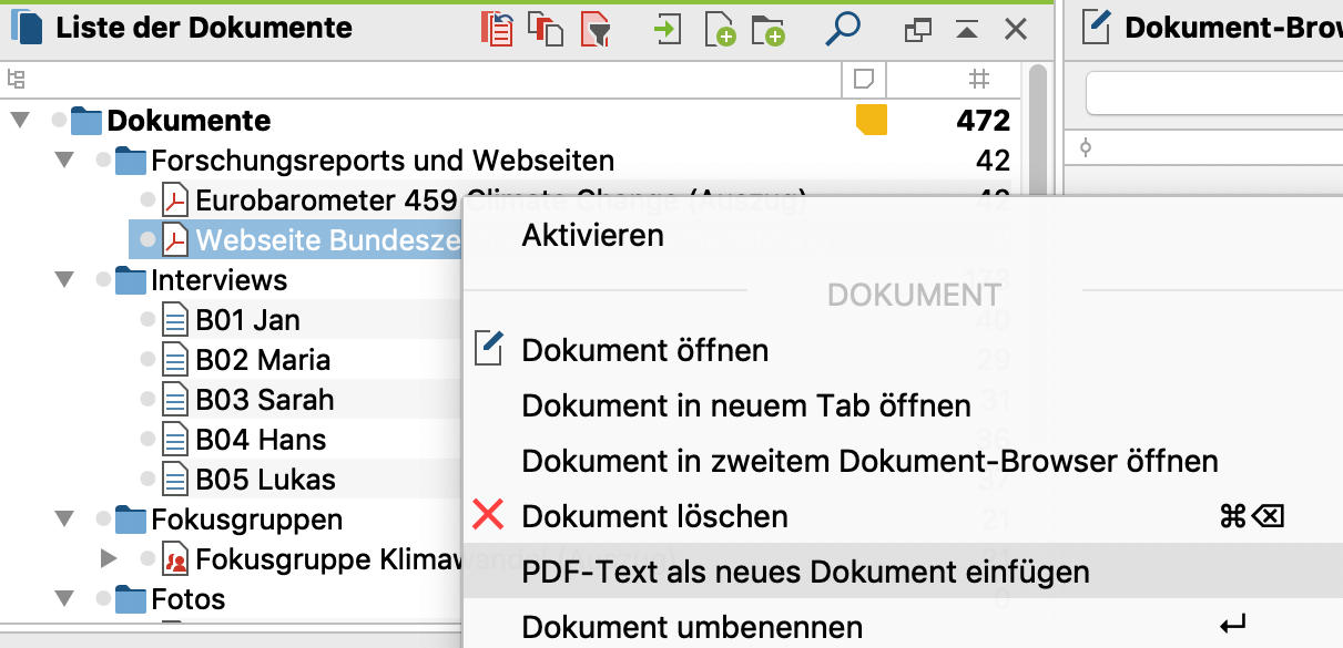 Funktion aus dem Kontextmenü eines PDF-Dokuments aufrufen Funktion aus dem Kontextmenü eines PDF-Dokuments aufrufen