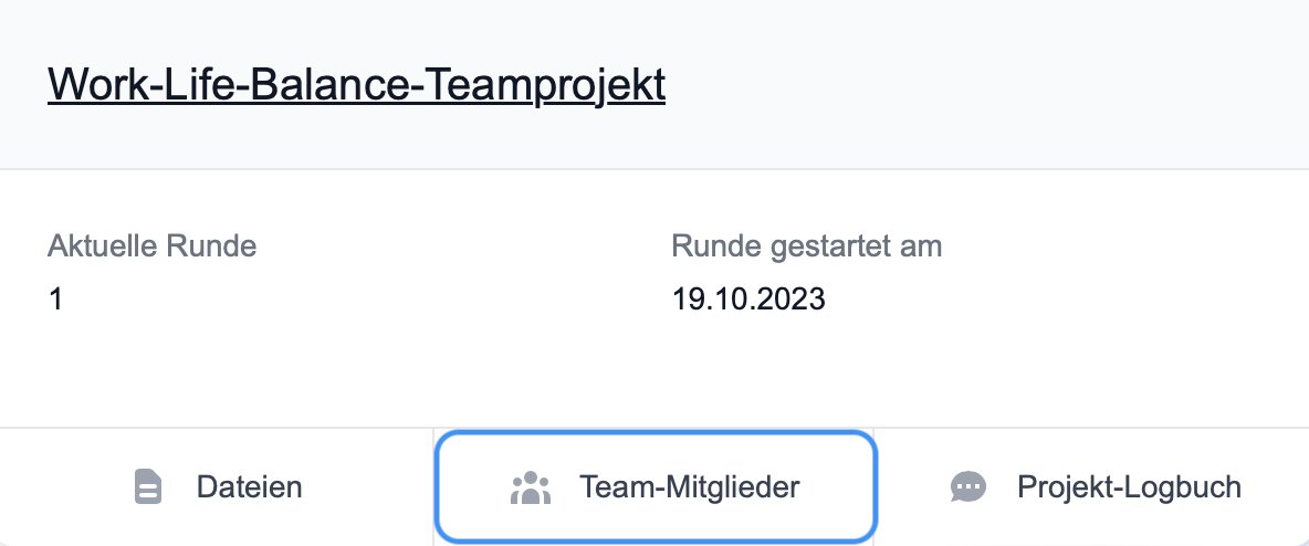 Ansicht eines einzelnen Projekts im Dashboard auf der MAXQDA TeamCloud-Webseite Ansicht eines einzelnen Projekts im Dashboard auf der MAXQDA TeamCloud-Webseite