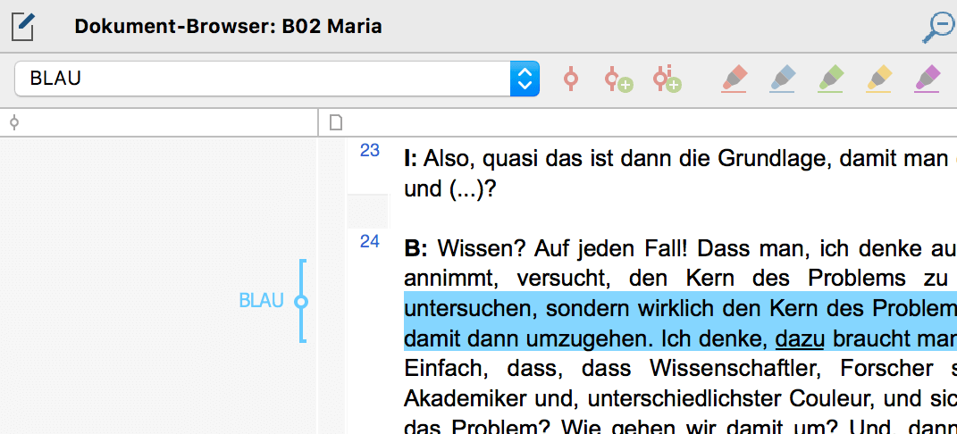 Als „BLAU“ codierter Text Als „BLAU“ codierter Text