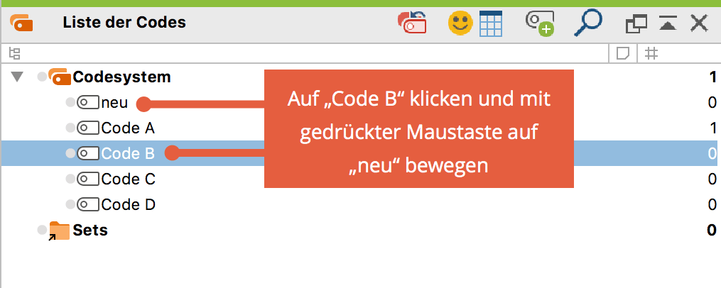 Oberbegriff für zwei Codes einfügen Oberbegriff für zwei Codes einfügen