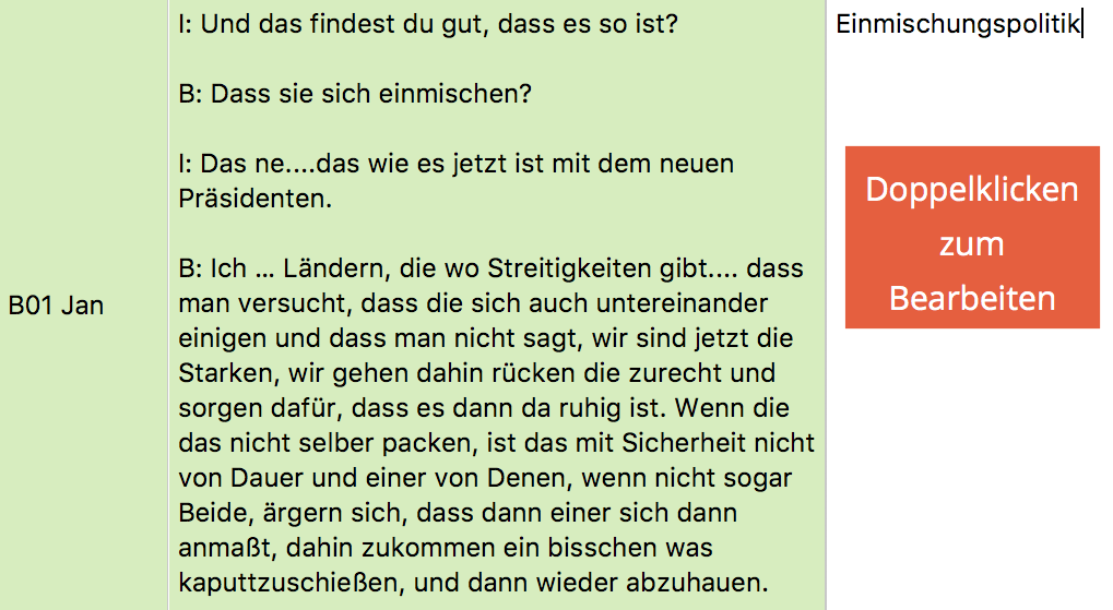 Kommentar für ein Coding verfassen Kommentar für ein Coding verfassen