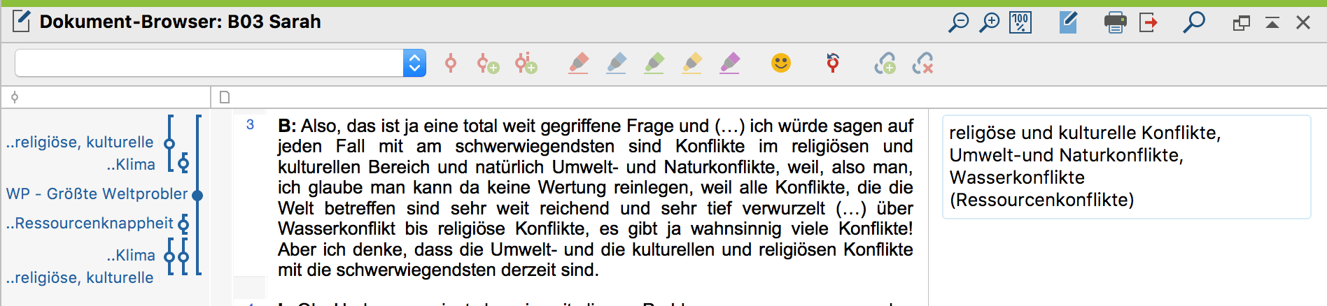 Coding-Kommentar neben einem Text Coding-Kommentar neben einem Text