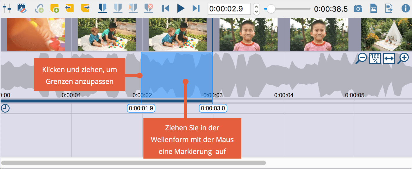 Clip markieren im „Multimedia-Browser“ Clip markieren im „Multimedia-Browser“