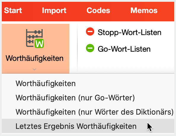 Letzte Zählerergebnisse aufrufen Letzte Zählerergebnisse aufrufen