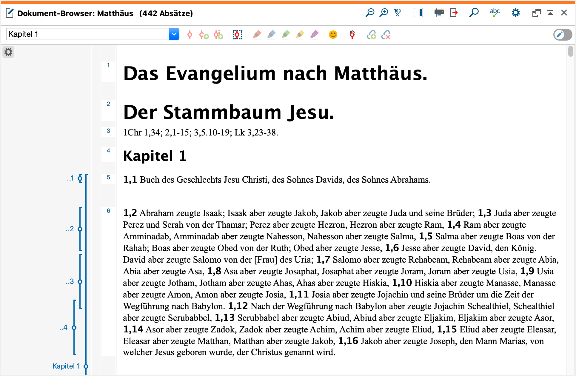 In diesem Kapitel wurde jeder Satz mit einem Subcode codiert.