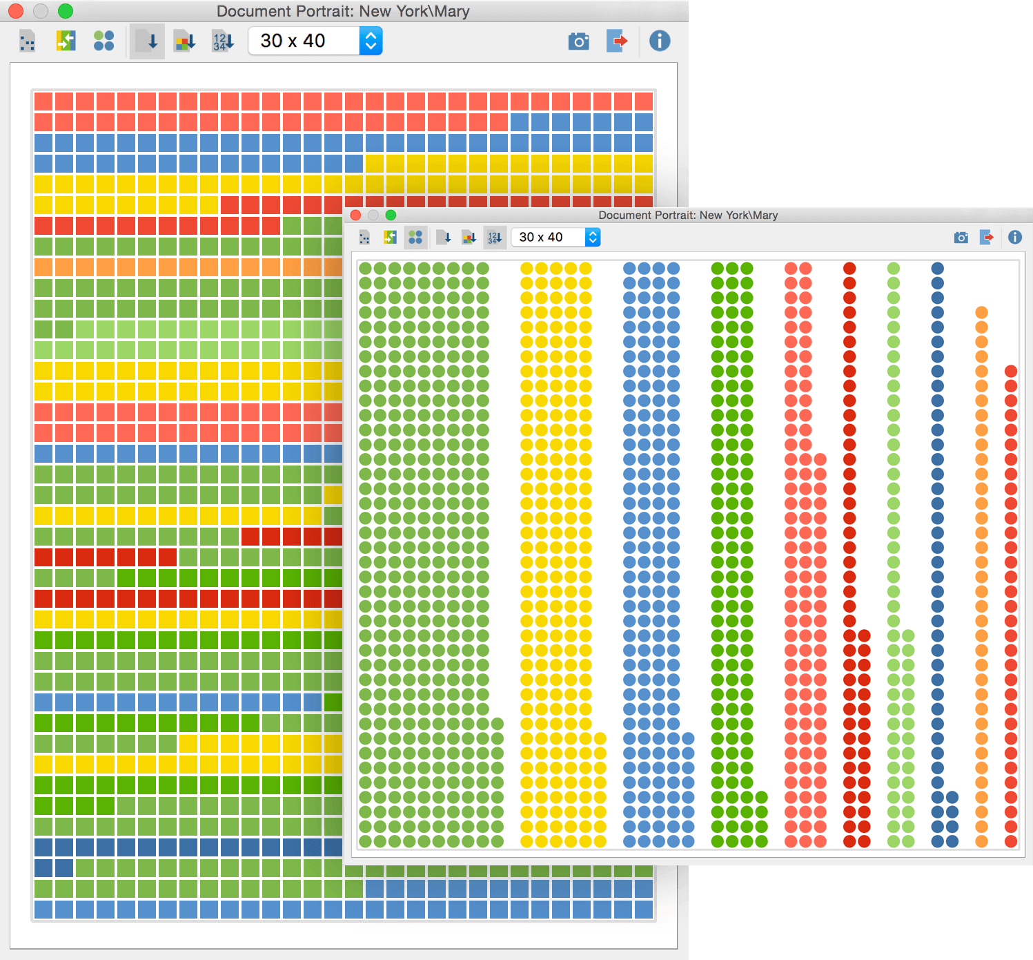 Visualization with MAXQDA - Document Portrait