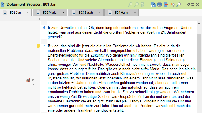 MAXQDA Dokumente in Tabs anzeigen